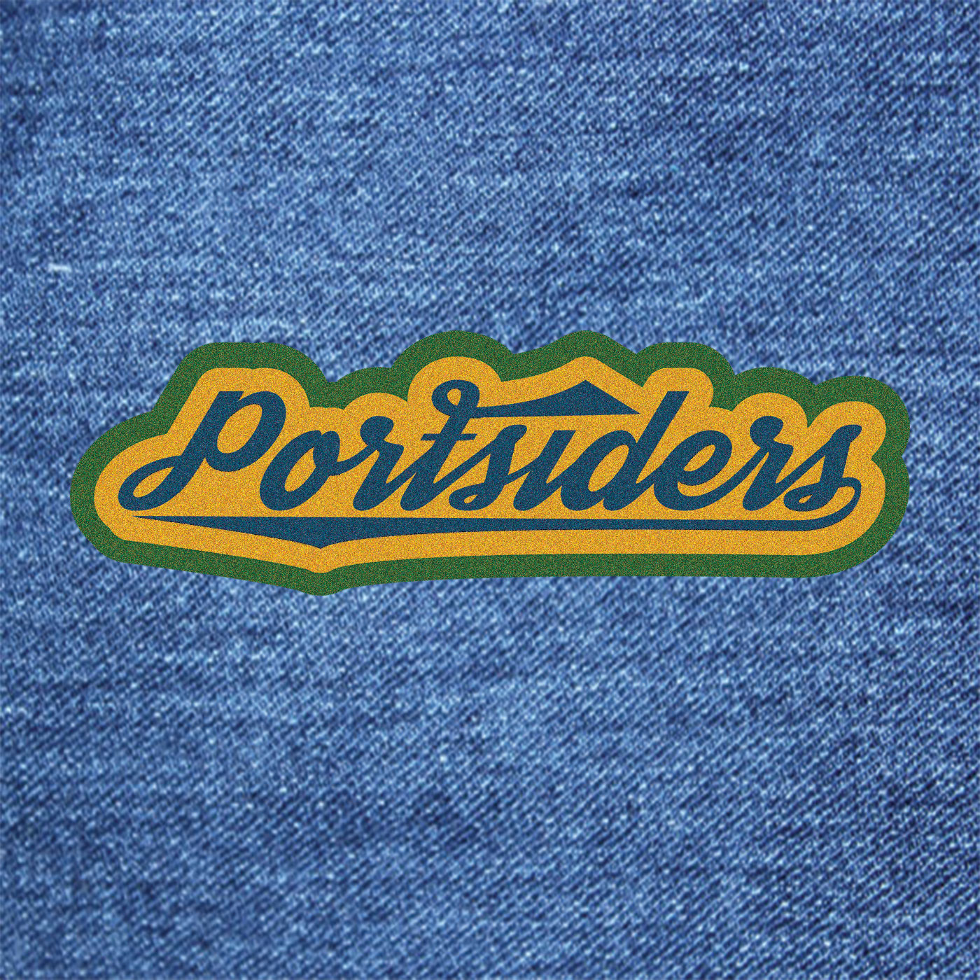 portsiders logo on denim background